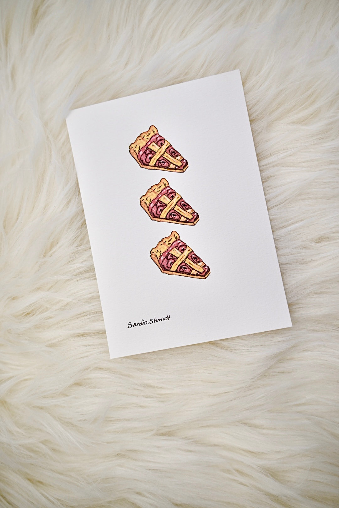 Postkarte "Süße Erdbeere" – Handgezeichnete Illustration (Original oder Druck)