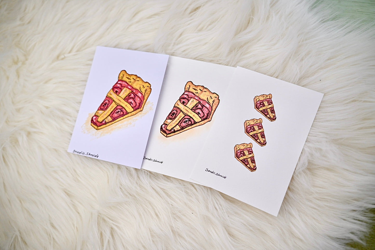 Postkarte "Süße Erdbeere" – Handgezeichnete Illustration (Original oder Druck)