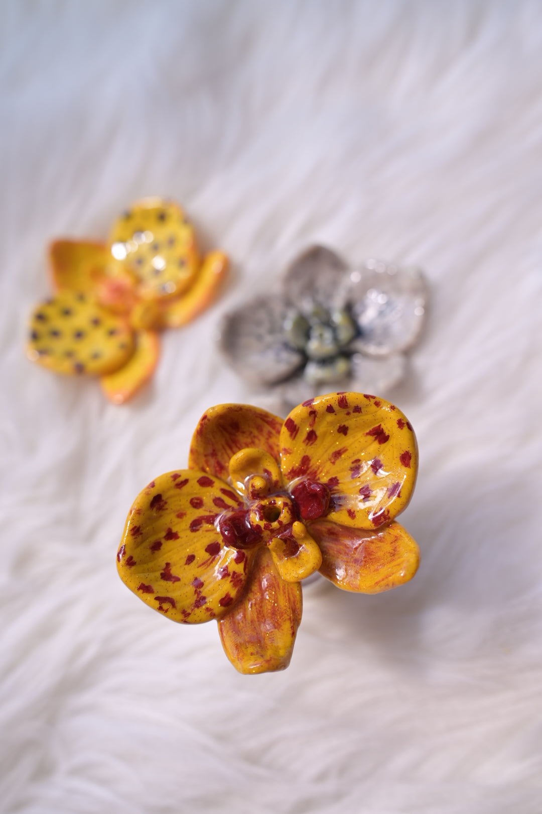 Handgemachte Orchidee für Räucherstäbchen
