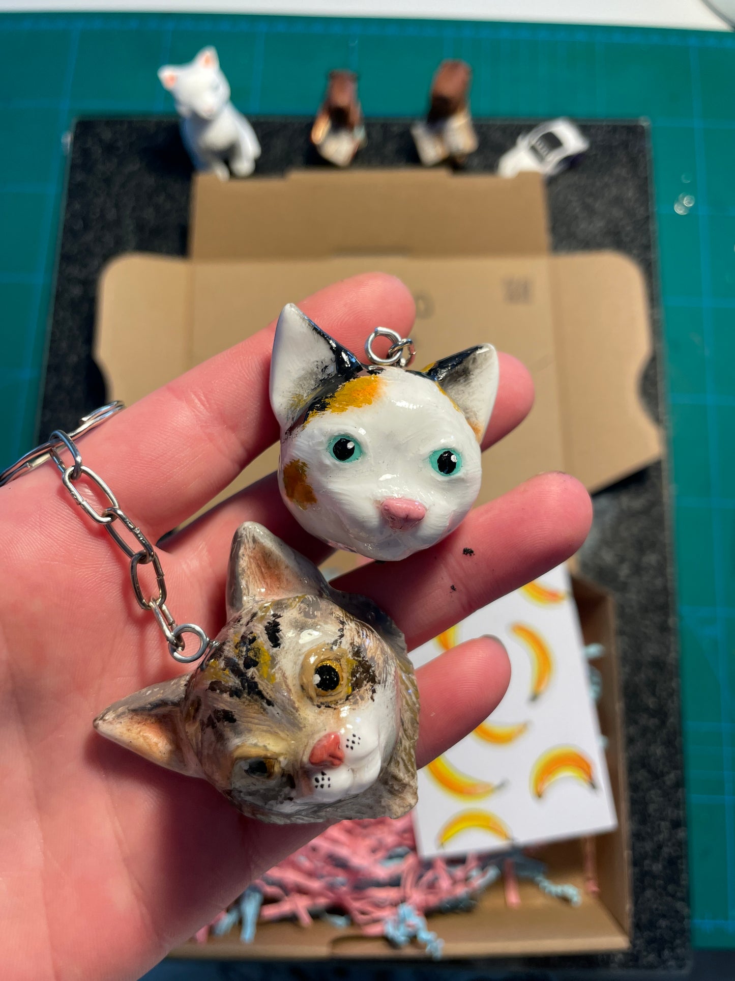 Personalisierter Haustier-Schlüsselanhänger nach Foto | Handgemachtes Unikat aus Polymer Clay