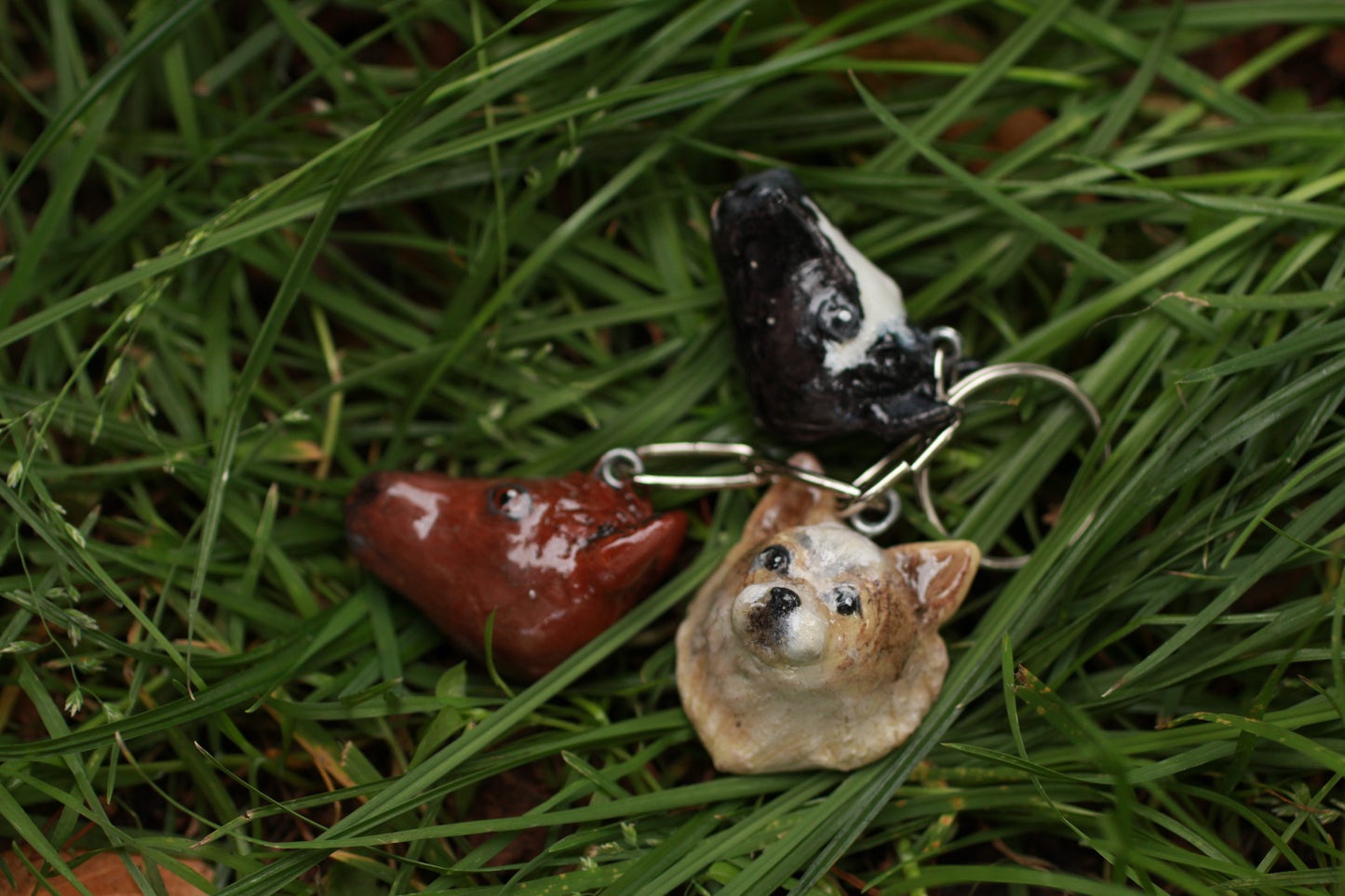 Personalisierter Haustier-Schlüsselanhänger nach Foto | Handgemachtes Unikat aus Polymer Clay