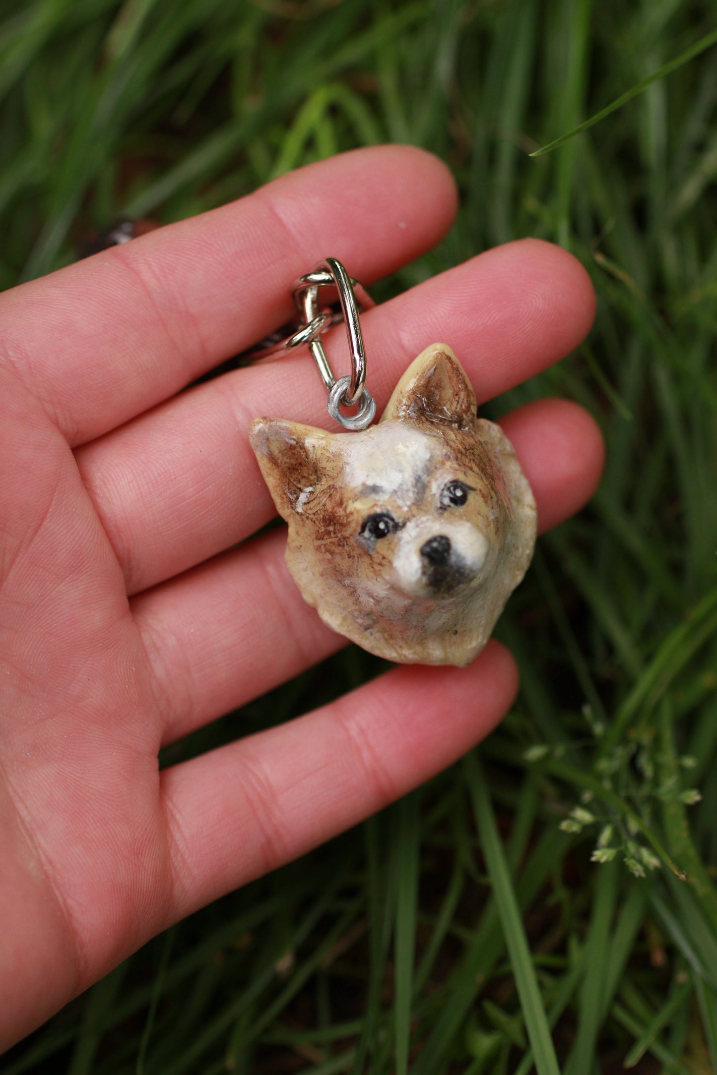 Personalisierter Haustier-Schlüsselanhänger nach Foto | Handgemachtes Unikat aus Polymer Clay