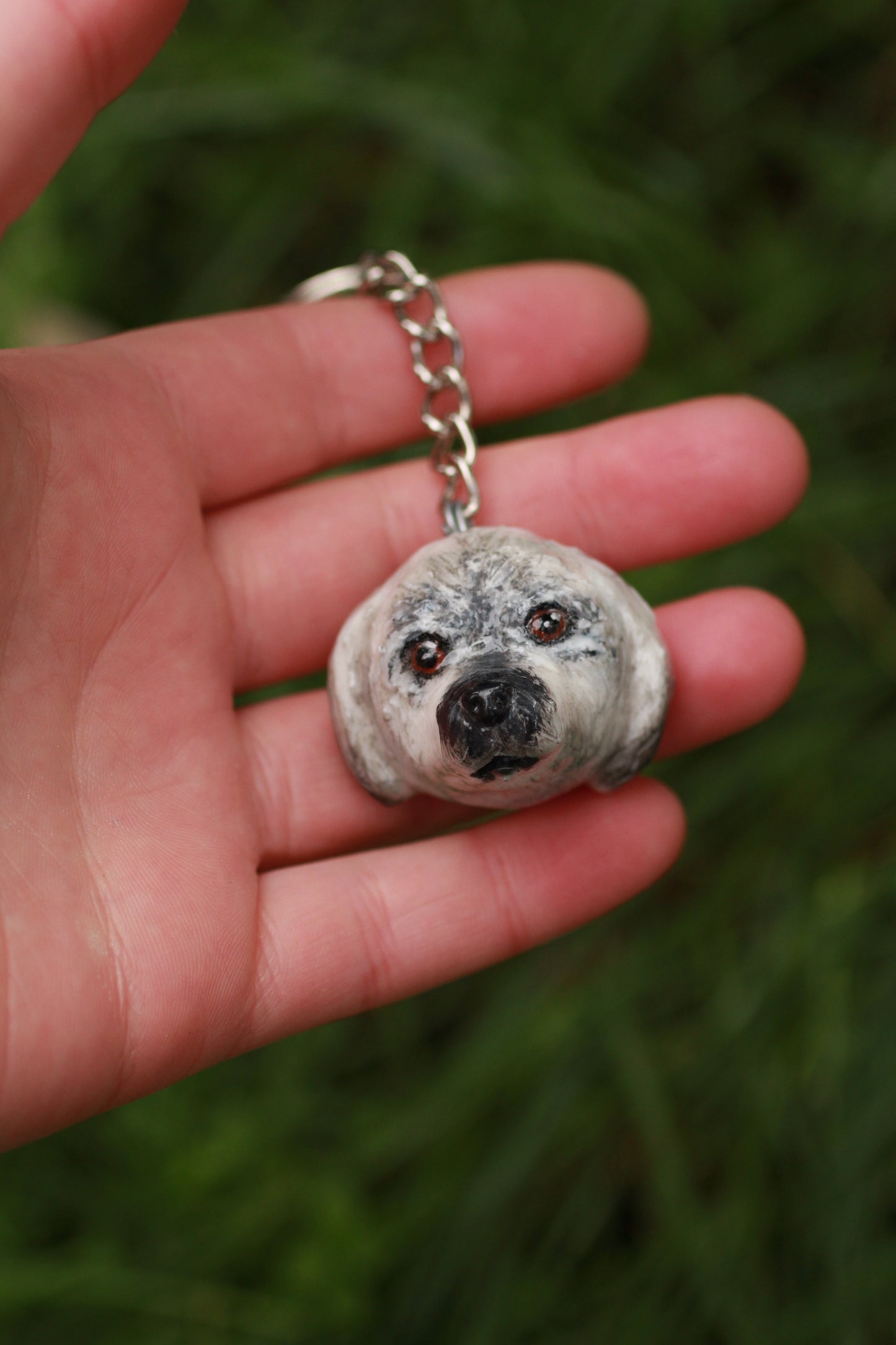 Personalisierter Haustier-Schlüsselanhänger nach Foto | Handgemachtes Unikat aus Polymer Clay