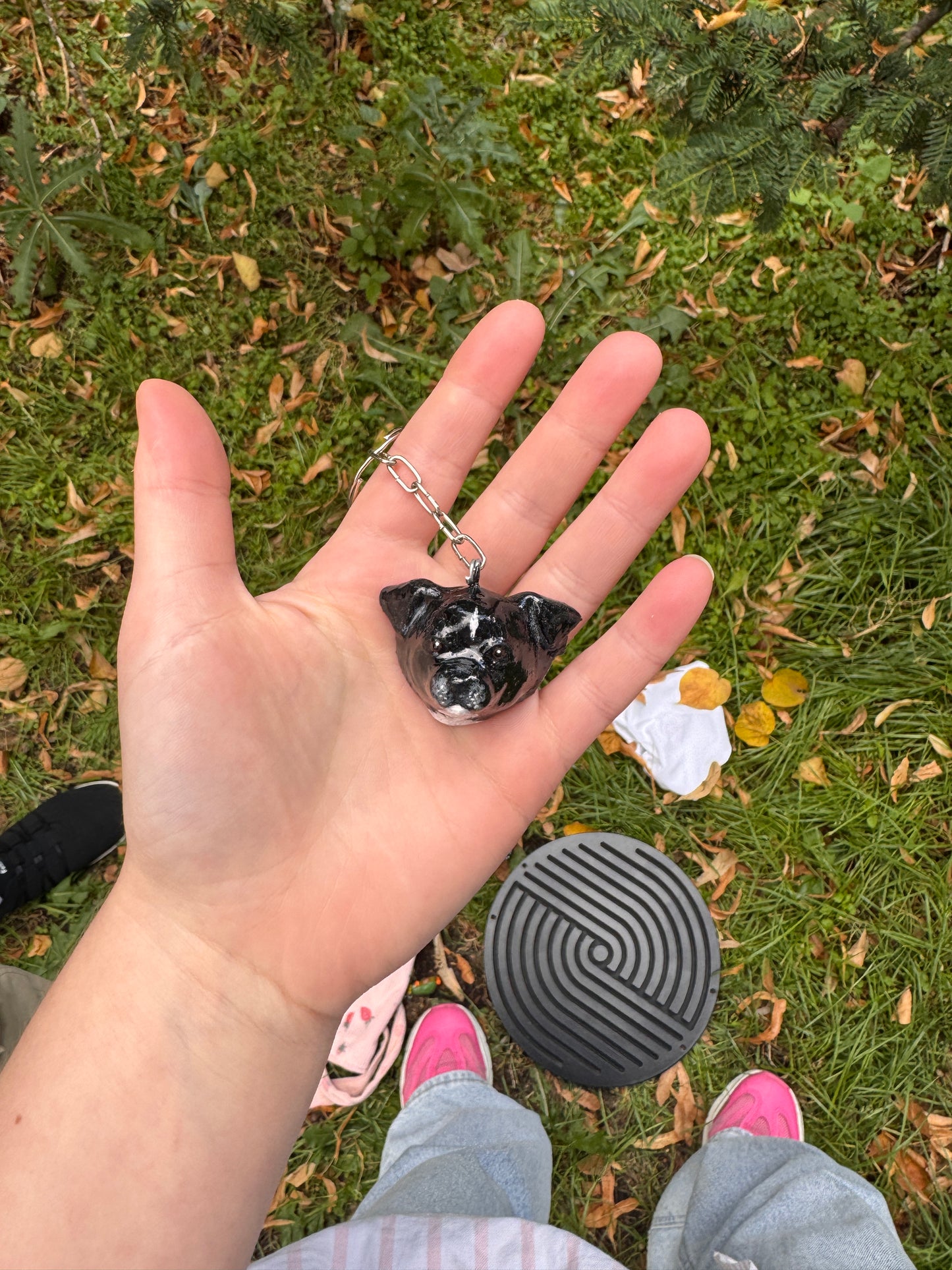 Personalisierter Haustier-Schlüsselanhänger nach Foto | Handgemachtes Unikat aus Polymer Clay